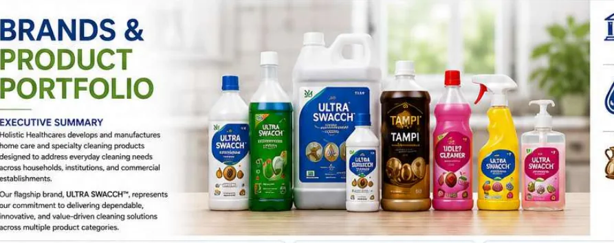 Ultra Swacch and TAMPI product portfolio shown in the Holistic Healthcares profile